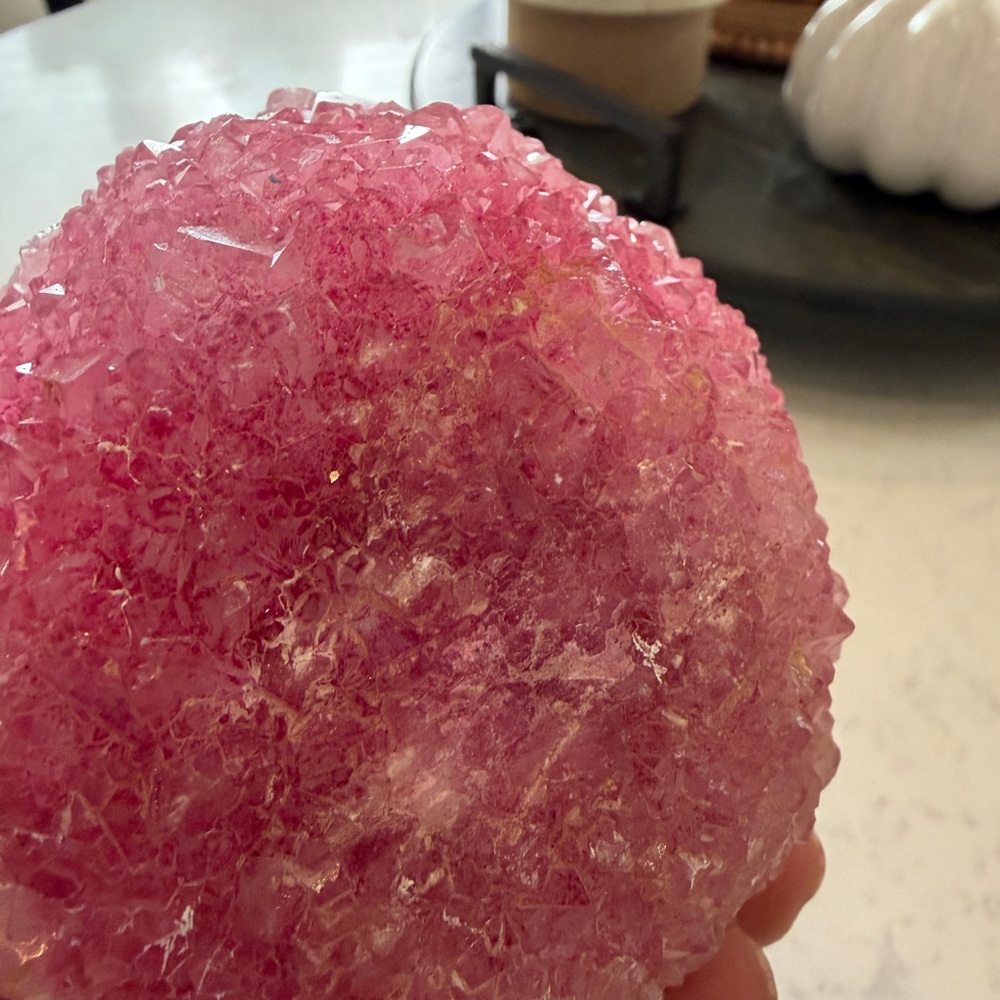 Pink Calcite/Quartz Crystal Cluster – Beautiful Heavy Display Piece - Picture 3 of 3